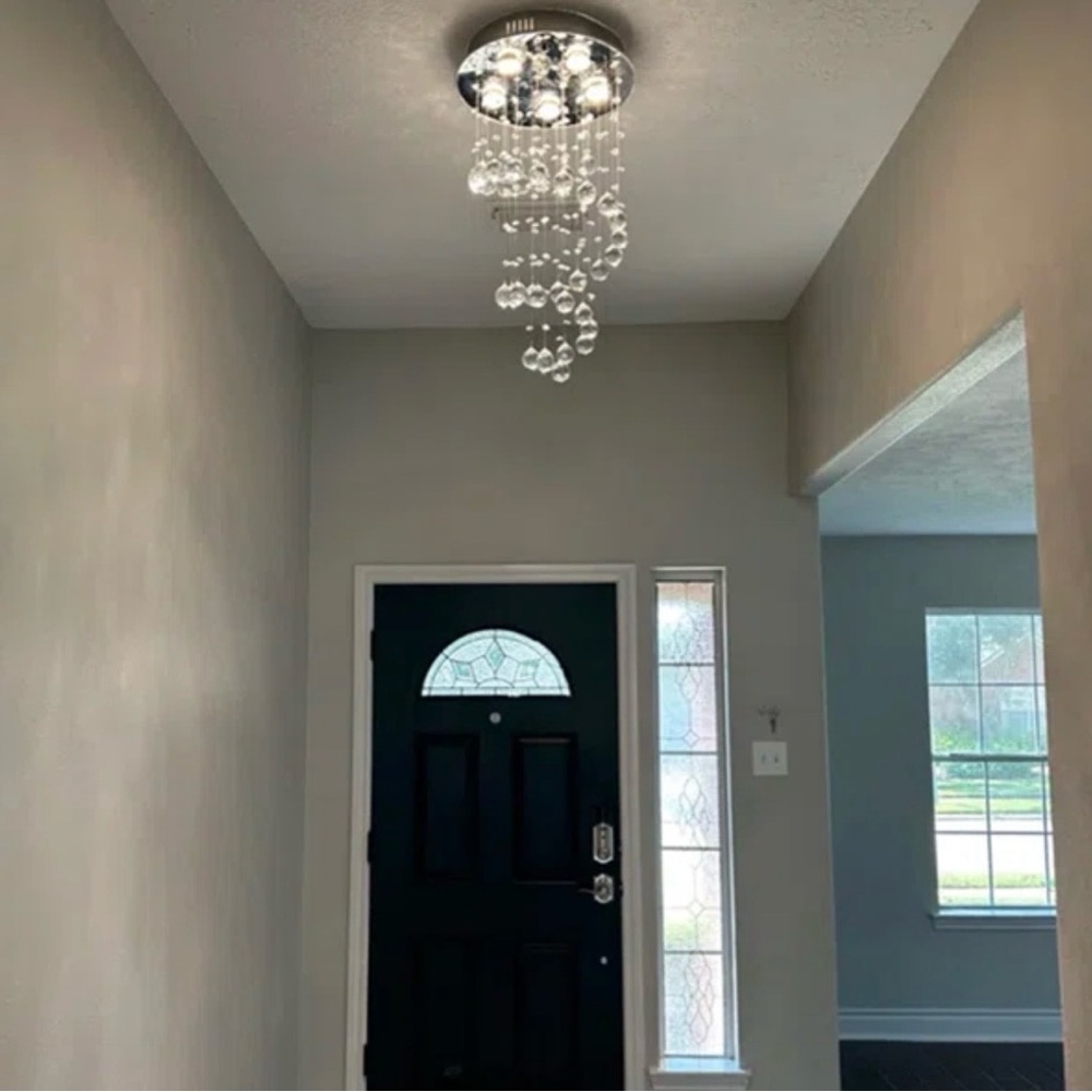 Wade Logan Silver Crystal Chandelier - Picture 6 of 7
